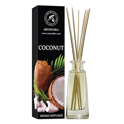 Immagine di Diffusore di Aromi al Cocco 100ml a Bastoncini Fragranza per Ambienti la Casa Deodorante Profumato Regalo Natale Idea