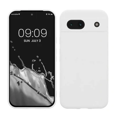 Immagine di kwmobile Custodia Compatibile con Google Pixel 8a Cover Back Case per Smartphone in Silicone TPU Protezione Gommata bianco matt