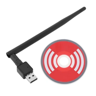 Immagine di VGOL Trasmettitore ricevitore WiFi USB adattatore con antenna ad alto guadagno 5dBi compatibile Windows Vista XP 2000 Kali Linux