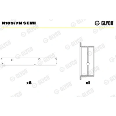 Immagine di GLYCO N109/7N SEMI Supporto albero a camme