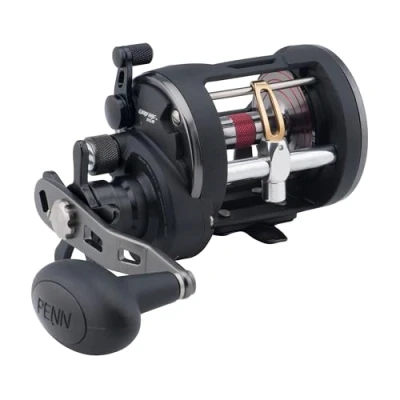 Immagine di PENN Warfare Level Wind Conventional Nearshore/Offshore Fishing Reel, HT 100 Star Drag, Max di 6,8 kg, realizzato con telaio in grafite resistente alla corrosione, WAR20LW, multi