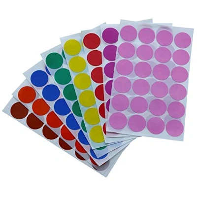 Immagine di Royal Green Adesivi Rotondi con Brillantini Diametro 25 mm 8 Colori Assortiti Etichette Colorate Multiuso da 2,5 cm Confezione 768 Pezzi