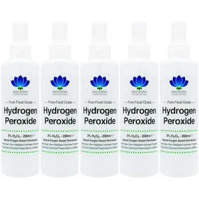 Immagine di Spray al 3% di perossido idrogeno per uso alimentare, 5 x 200 ml, senza BPA, non stabilizzato e additivi H2O2