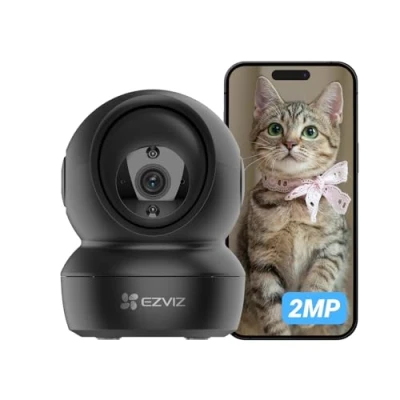 Immagine di EZVIZ C6N Telecamera Wi Fi Interno 1080p Videocamera Sorveglianza Pan/Tilt/Zoom Compatibile con Alexa, Rotazione a 360, Visione Notturna, Tracciamento del Movimento e Audio Bi direzionale