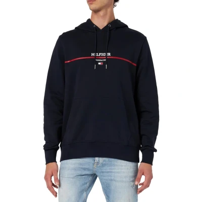 Immagine di Tommy Hilfiger Uomo Felpa con Cappuccio Regular Fit, Blu (Desert Sky), XXL