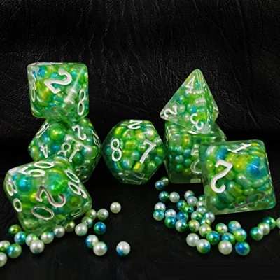 Immagine di Bescon Olive Pearl Polyhedral Dice Set, Poly RPG set of 7