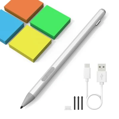 Immagine di Penna Surface Pro 11/10/X/9/8/7/7+/6/5/4/3, Go/Surface Laptop/Studio/Book Penna, Sensibilità alla Pressione 4096, Palm Rejection, Magnetica, 4 Punte, Ricaricabile, Microsoft Pen