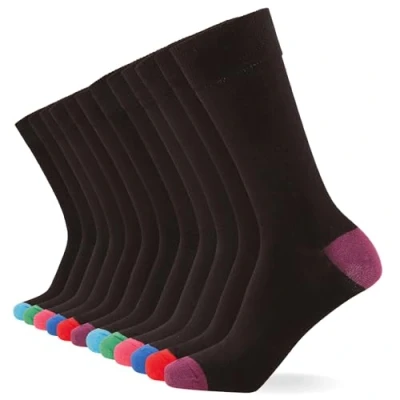 Immagine di FM London 12PACK Unisex Super SOFT Calze, Taglia: 35 38, Black