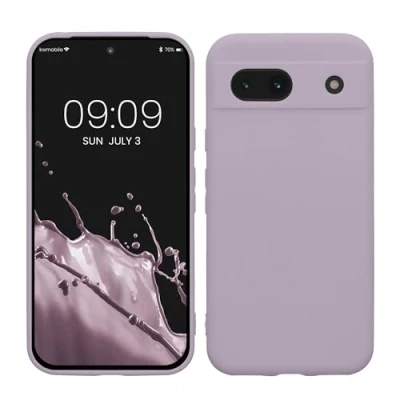 Immagine di kwmobile Custodia Compatibile con Google Pixel 8a Cover Back Case per Smartphone in Silicone TPU Protezione Gommata lavanda