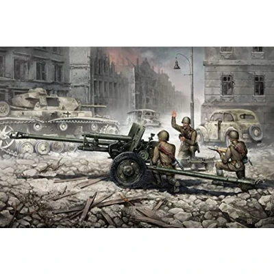 Immagine di Zvezda Esercito 3671 Soviet Anti Tank 76mm Gun with Crew, Scala 1/35, Model Kit, ZS3671