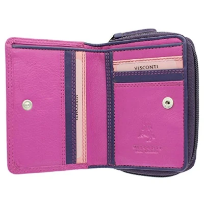 Immagine di VISCONTI Portafoglio da Donna in Pelle Arcobaleno RB53 RFID blocco Bacca Multi