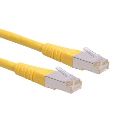 Immagine di Roline 21.15.1312 RJ45 cavo di rete, patch CAT 6 S/FTP 0.30 m Giallo doppia schermatura 1 pz.