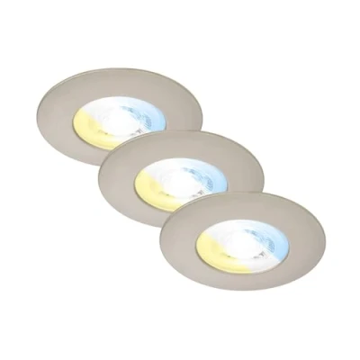 Immagine di BRILONER Set di 3 Faretti da Incasso a LED 230V, Bagno Ip44, Soffitto, LED, Colore Della Luce Regolabile, Bianco