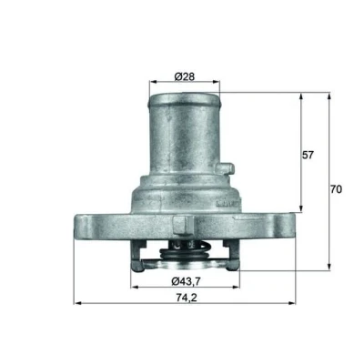 Immagine di MAHLE ORIGINAL TI 122 87D Termostato motore 87 con guarnizione FIAT: Punto II Hatchback, Stilo Strada Pick up, LANCIA: Ypsilon II, Musa, Y
