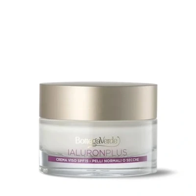 Immagine di Bottega Verde Ialuron Plus, Crema Viso Antirughe e Antietà, 50 ml, con Acido Ialuronico, SPF 15, Azione Idratante Ricompattante, Pelli Normali o Secche