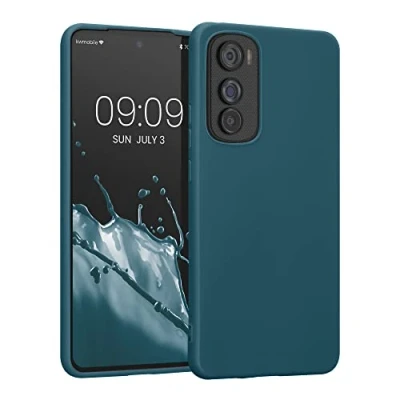 Immagine di kwmobile Custodia Compatibile con Motorola Edge 30 Cover Back Case per Smartphone in Silicone TPU Protezione Gommata petrolio