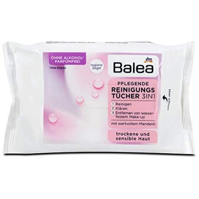 Immagine di Balea 3 in1 Nutriente Salviette Per La Pulizia, 25 pezzi