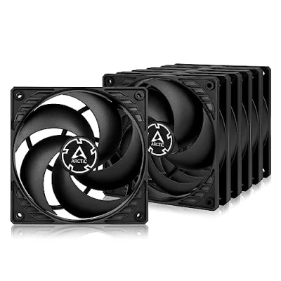 Immagine di ARCTIC P12 (5 Pezzi) 120 mm Ventola PC Silenziosa per CPU, Ottimizzata la Pressione Statica, Velocità 1800 RPM, 0,3 Sone Nero