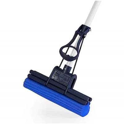 Immagine di CleanAid Onetouch Easy Mocio Lavapavimenti Mop in Spugna Lava Pavimenti Casa con Manico Telescopico, Leva Strizza PVA Super Assorbente Cucina, Bagno, Parquet ed Esterni