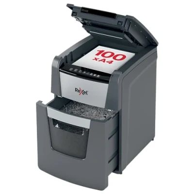 Immagine di Rexel Optimum AutoFeed+ 100M Distruggi documenti 100 Foglio Microcut 2 x 15 mm P 5 34 l Distrugge anche Graffette, Punti metallici, Carta di credito