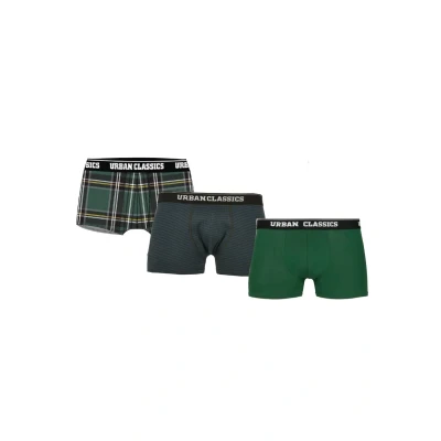 Immagine di Urban Classics Boxer Shorts 3PACK Culotte, Uomo, Taglia: Small, Dgrn plaidaop+btlgrn/dblu+dgrn