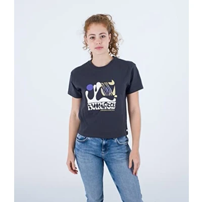 Immagine di Hurley Another Time Tee Maglietta, Dk Stone Grey, L Donna