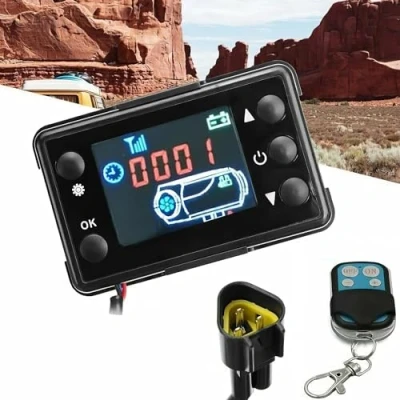 Immagine di riscaldatore di parcheggio a distanza LCD Interruttore arresto per il controllo del ad aria diesel auto con 4 pulsanti