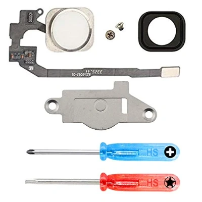 Immagine di MMOBIEL Tasto Home Compatibile con iPhone 5s 2013 Pulsante Button di Ricambio incl. Cacciaviti Bianco