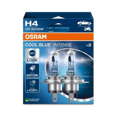 Immagine di OSRAM 4062172387415 Lampadina alogena COOL BLUE® INTENSE H4 55 W 12 V