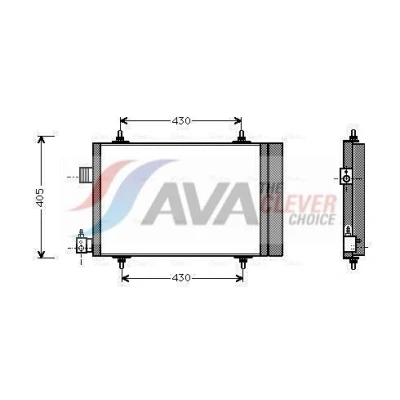Immagine di PRASCO CNA5173D Condensatore con essiccatore 14,5 11,0 Alluminio 540 CITROËN: Xsara Picasso, Berlingo II Van,