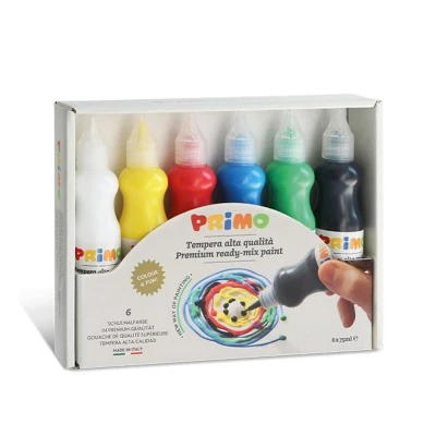 Immagine di 6 Tempere Primo Bottiglia con Dosatore 75ml