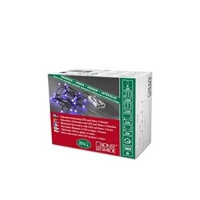 Immagine di Konstsmide 1491 457 Micro catena luminosa interno a batteria Numero di lampadine 20 LED (monocolore) Porpora