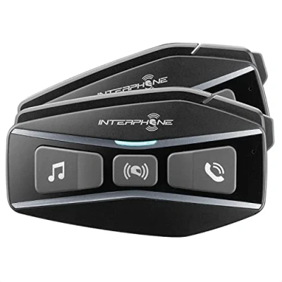 Immagine di INTERPHONE UCOM16 Doppio Interfono Tecnologia Mesh 2.0 e Bluetooth 5.0, Uso 24 Piloti, Distanza 1,6Km, Autonomia Fino a 15 Ore, Mp3, GPS, Impermeabile IP67, Universale