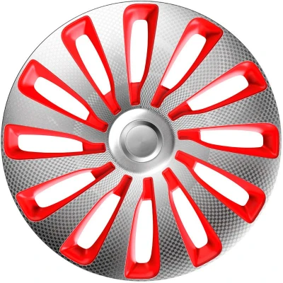 Immagine di J TEC Sepang J17533 Copricerchi 17Inch rosso/argento, carbonio