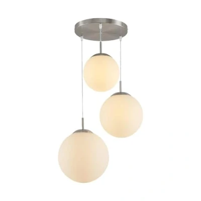 Immagine di Lindby lampada a sospensione &#039;Heleska&#039; dimmerabile (Moderno) colore Bianco, in Metallo ad es. Soggiorno &amp; Sala da pranzo (3 luci, E27) sospensione, soffitto,