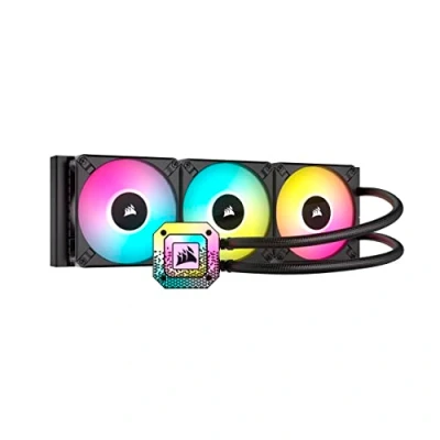 Immagine di Corsair iCUE H150i ELITE CAPELLIX XT Dissipatore a Liquido per CPU Tre Ventole AF120 RGB Radiatore di 360 mm Intel® LGA 1700, 1200, 115X, 2066, AMD® AM5, AM4 Nero