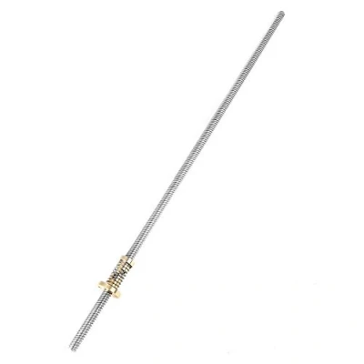 Immagine di Vite guida asta filettata in acciaio inossidabile T8 con dado caricato a molla anti gioco stampante 3D(400mm)