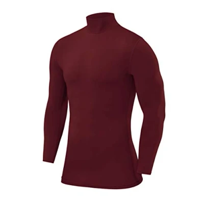Immagine di PowerLayer Maglia Termica Uomo a Manica Lunga Compressione per Calcio e Sport Strato Base Maniche Lunghe Allenamento Corsa Ciclismo Blu, Small