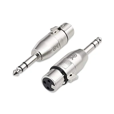 Immagine di Cable Matters Confezione da 2 adattatore xlr femmina a TRS 6,35 mm (adattatore jack 6.3 maschio) maschio