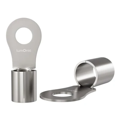 Immagine di Lumonic 10x terminali a crimpare vuoti 50 70mm² I M10 non isolati capicorda M10, tubolare 50mm2 70mm2 occhiello, conn