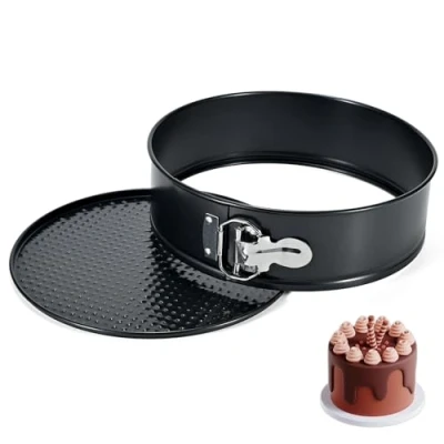 Immagine di ECCOGREAT teglia antiaderente per cheesecake, rotonda 23 cm a prova di perdite con fondo sganciabile rapidamente, stampi torte compleanno