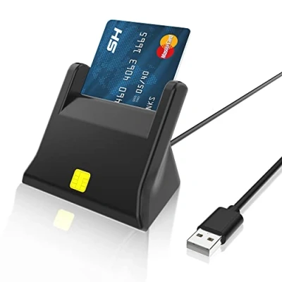 Immagine di Lettore Smart Card Firma Digitale Tessera Sanitaria Nessun Driver Richiesto LED di Stato Alimentazione Supporta Card/CAC/Chip ID Card/IC Bank/Tessera Sanitaria, per Windows