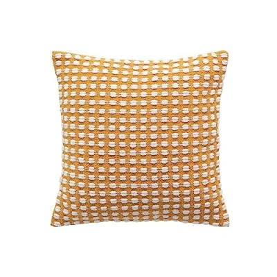 Immagine di Douceur d&#039;Intérieur Greta Fodera Per Cuscino, 40 x cm, Ciniglia in Filato di Cotone, Ocra
