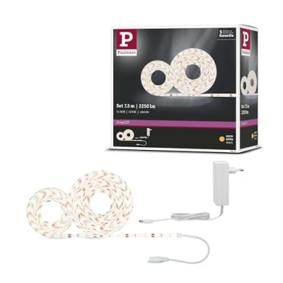 Immagine di Paulmann SimpLED 78973 Kit completo striscia LED con spina 12 V 7.5 m Bianco caldo