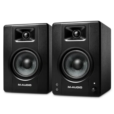 Immagine di M Audio BX4 Casse attive Monitor da Studio per PC Amplificate 120 W 4,5&quot; Scrivania gaming, produzione musicale, streaming e podcast (coppia)