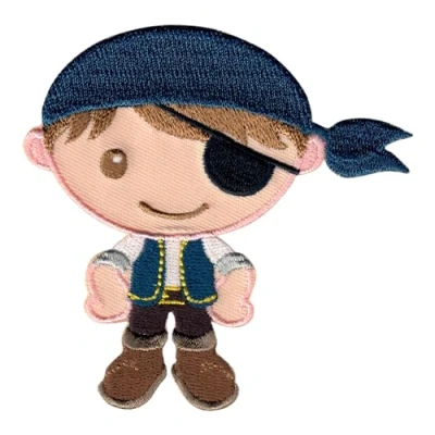 Immagine di PatchMommy Toppa Termoadesiva Pirata Patch Ricamate per Ferro da Stiro o Cucire Toppe Adesive Vestiti, Applicazioni Tessuti Bambini