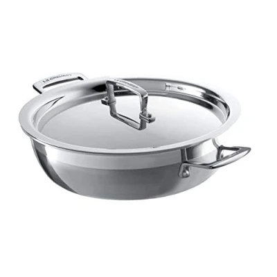 Immagine di le Creuset Tegame Multistrato con Coperchio, diameter 26 cm, Acciaio Inox, Compatibile Tutte Fonti di Calore, 96202826001000