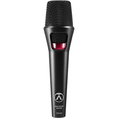 Immagine di Austrian Audio OD303 microfono da palcoscenico con tecnologia Open Acoustics, direzionale (banda larga di frequenza, stabilità del feedback, design aperto, diffusore 3D pop noise integrato),