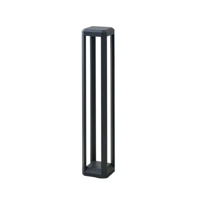 Immagine di lampada LED da esterni &#039;Fery&#039; (Moderno) colore Grigio, in Alluminio (1 luce, lampadina inclusa) di Lucande lampioncino, paletto luminoso, viale, lampione