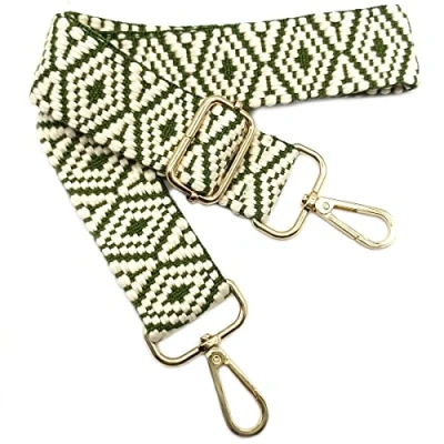 Immagine di Tracolla Colorate Regolabile per Borse Donna Cinghia della Borsa Larga Verde Militare con Gold Moschettone, Durevole Crossbody Borsa, Borsetta, Chitarra DIY Spalla Accessori Ragazze, 04